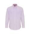 PR238 Premier Long Sleeve Striped Oxford Shirt White / Pink colour image